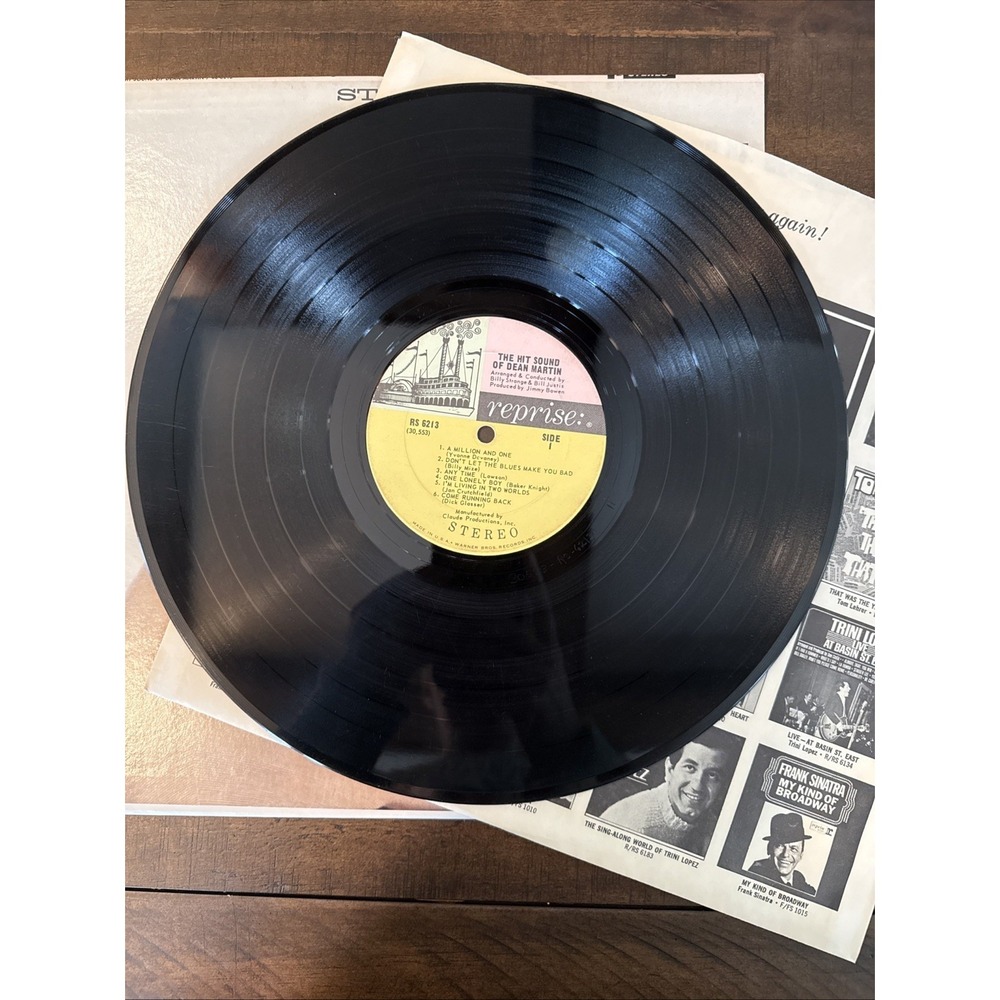 The Hit Sound of Dean Martin Vinyl Reprise RS-6213 Stereo 1966 Pop Vocal Record - Picture 7 of 8